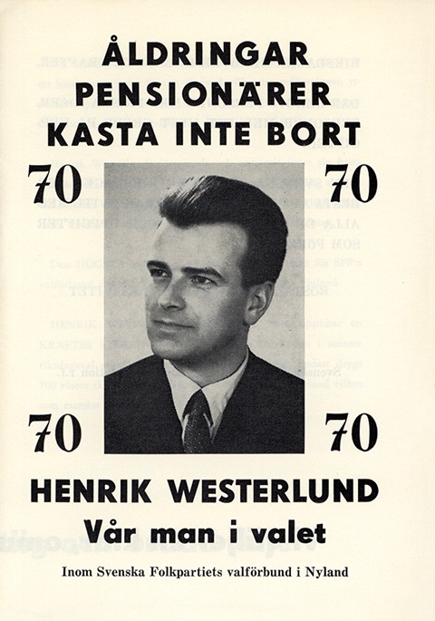 Vaalimainos 60-luvulta.