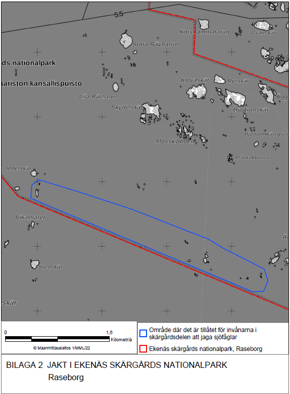 Karta Jakt i Ekenäs skärgårds nationalpark Raseborg
